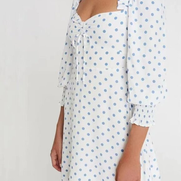 Faithfull the Brand Arianne Mini Dress Maurice Dot Print Size XXL NWT - Picture 3 of 4